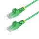 StarTech.com Câble Ethernet CAT6 Vert Fin de 7m, Sans Accroc, 100W PoE, UTP, LSZH, Fil de Cuivre Pur 28AWG, Cordon Patch Réseau RJ45 avec Serre-Câble, Contrôlé Fluke