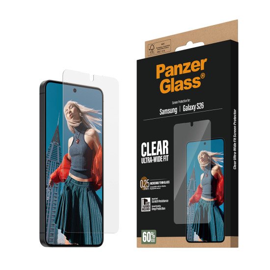 PanzerGlass ® Screen Protector Samsung Galaxy S26 | Ultra-Wide Fit w. EasyAligner Protection d'écran transparent 1 pièce(s)