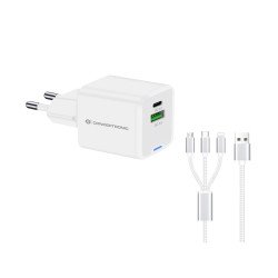 Conceptronic ALTHEA16W chargeur d'appareils mobiles Universel Blanc Secteur Charge rapide Intérieure