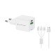 Conceptronic ALTHEA16W chargeur d'appareils mobiles Universel Blanc Secteur Charge rapide Intérieure