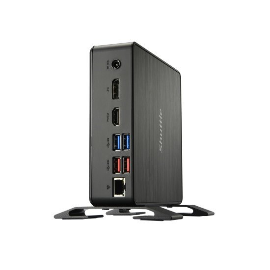 Shuttle XPC Nano PC NC40U5, Intel Core i5-1235U, 1x HDMI, 1x DP,1xUSB-C/DP, 6x USB3.2, 1x 2.5" bay, 2x M.2, 1x LAN, RAID, fonctionnement permanent 24/7, attaches VESA