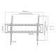Manhattan Support mural pour TV/moniteurs (inclinable), écrans 60" à 120", Compatibilité VESA : de 50x50 à 900x600 mm (vérifiez les dimensions des quatre trous de fixation à l'arrière), charge max. 120 kg, noir