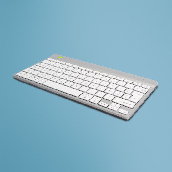 R-Go Tools Compact Break RGOCOFRWDWH clavier USB AZERTY Français Blanc