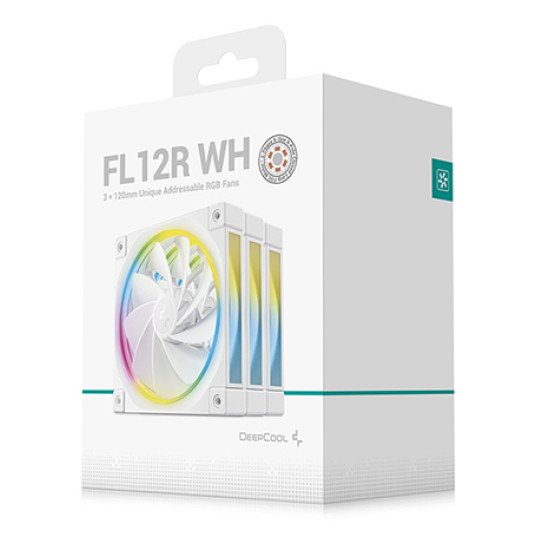 DeepCool FL12R WH-3 IN 1 Boitier PC Ventilateur 12 cm Blanc 3 pièce(s) DeepCool FL12R WH-3 IN 1 Boitier PC Ventilateur 12 cm Blanc 3 pièce(s)