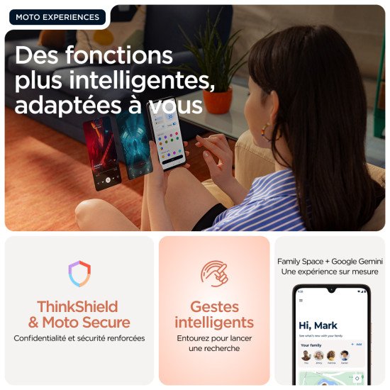 Motorola moto g06 17,5 cm (6.88") Double SIM Android 15 4G USB Type-C 4 Go 256 Go 5200 mAh Orange