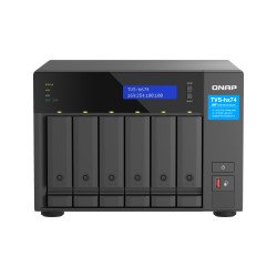 QNAP TVS-h674 NAS Tower Intel® Core™ i3 i3-12100 16 Go DDR4 0 To QuTS hero Noir