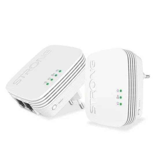 Strong POWERLWF600DUOMINI Adaptateur réseau CPL 600 Mbit/s Ethernet/LAN Wifi Blanc 2 pièce(s) Strong POWERLWF600DUOMINI Adaptateur réseau CPL 600 Mbit/s Ethernet/LAN Wifi Blanc 2 pièce(s)