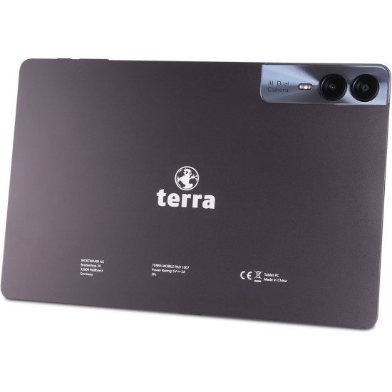 TERRA PAD 1007 4G Mediatek LTE 256 Go 27,8 cm (10.9") 8 Go Wi-Fi 5 (802.11ac) Android 14 Gris