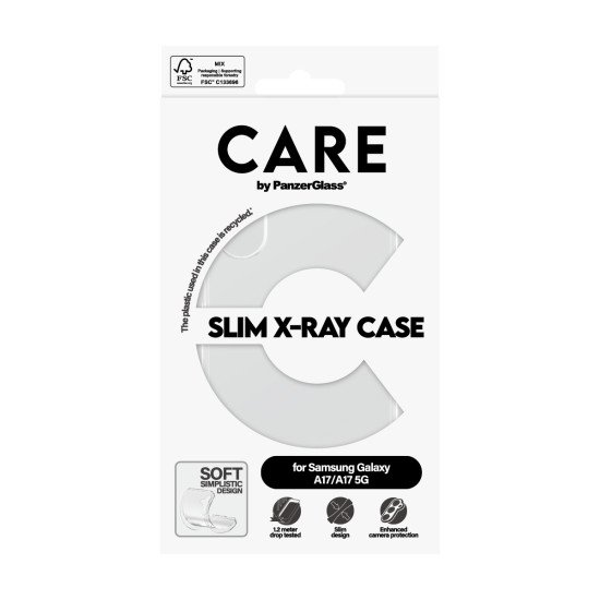 PanzerGlass CARE by ® Fashionable Case Transparent X-Ray Soft Basic Samsung Galaxy New M16 5G | A17 | A17 5G coque de protection pour téléphones portables Housse PanzerGlass CARE by ® Fashionable Case Transparent X-Ray Soft Basic Samsung Galaxy New M16 5G | A17 | A17 5G coque de protection pour téléphones portables Housse