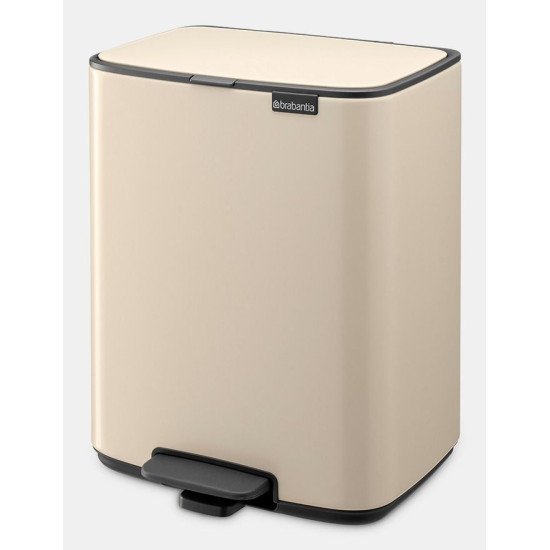 Brabantia Bo Pedal Bin 12 L Rectangulaire Acier Beige