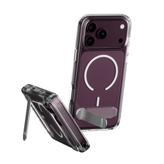 PanzerGlass CARE™ by ® Kickstand Case Transparent w. White MagSafe iPhone 2026 Pro | 17 Pro coque de protection pour téléphones portables Housse