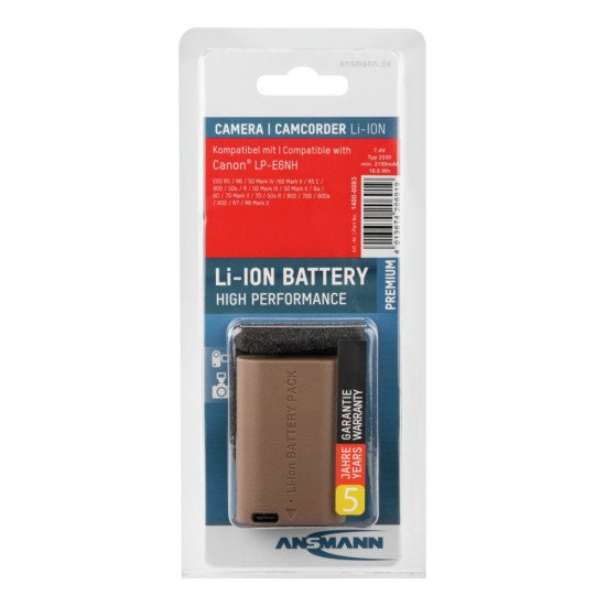Ansmann 1400-0083 batterie de caméra/caméscope Lithium-Ion (Li-Ion) 2250 mAh Ansmann 1400-0083 batterie de caméra/caméscope Lithium-Ion (Li-Ion) 2250 mAh
