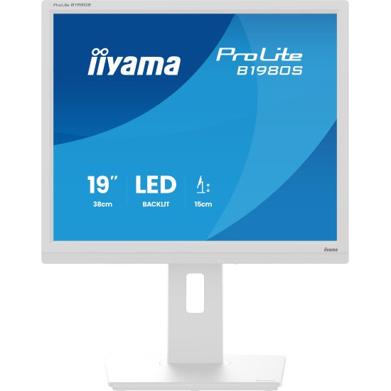 iiyama ProLite B1980S-W1 écran PC 48,3 cm (19") 1280 x 1024 pixels SVGA LED Blanc iiyama ProLite B1980S-W1 écran PC 48,3 cm (19") 1280 x 1024 pixels SVGA LED Blanc