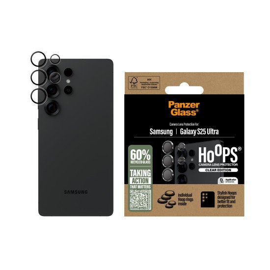 PanzerGlass ® Hoops® Transparent Camera Lens Protector Samsung Galaxy S25 Ultra Protection d'écran transparent 1 pièce(s) PanzerGlass ® Hoops® Transparent Camera Lens Protector Samsung Galaxy S25 Ultra Protection d'écran transparent 1 pièce(s)
