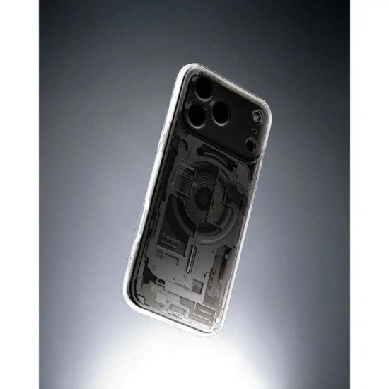 Spigen Ultra Hybrid (MagFit) Zero One coque de protection pour téléphones portables 16 cm (6.3") Housse Transparent, Blanc