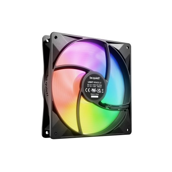 be quiet! Light Wings LX 140 mm PWM | Ventilateur PC ARGB high-speed, Pack de 3