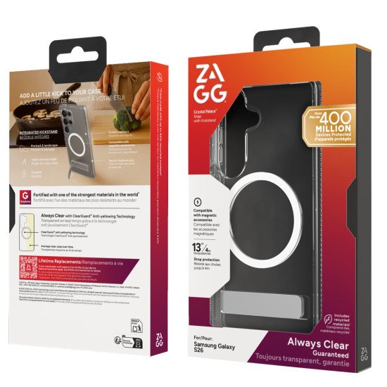 ZAGG Crystal Palace Snap KS coque de protection pour téléphones portables 16 cm (6.3") Housse Transparent