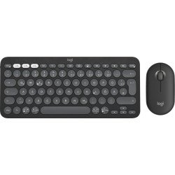 Logitech Pebble 2 Combo clavier Souris incluse RF sans fil + Bluetooth QWERTZ Allemand Graphite