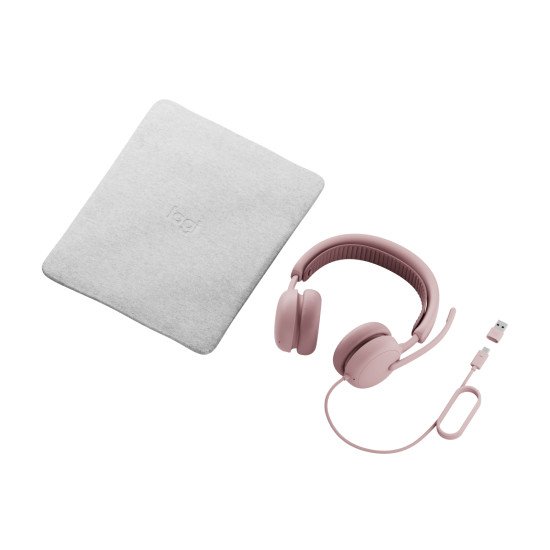 Logitech 981-001616 casque Avec fil Arceau Appels/Musique USB Type-C / USB Type-A Rose