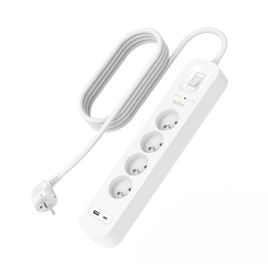 Belkin SRB001CA2M protection surtension Blanc 4 sortie(s) CA 2 m