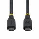 StarTech.com Câble USB4 de 1m, 40 Gbps, Câble USB-C Certifié USB-IF, 240 W PD, 8K 60Hz/4K 240Hz DP2.1 DP40, Gaine TPE, Compatible Thunderbolt 4 - Cordon USB-C Noir