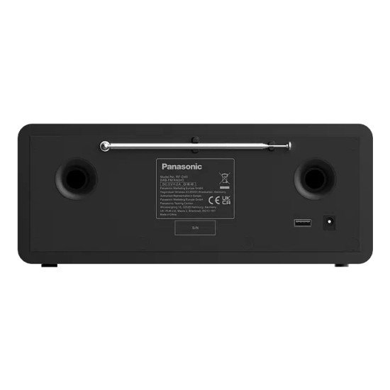 Panasonic DAB+ Internetradio Bluetooth FM RFD40EGK sw Portable Numérique Noir