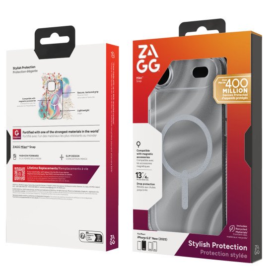 ZAGG Milan Snap coque de protection pour téléphones portables 16,5 cm (6.5") Housse Argent ZAGG Milan Snap coque de protection pour téléphones portables 16,5 cm (6.5") Housse Argent
