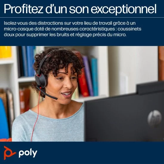 POLY Micro-casque stéréo USB-C Blackwire 5220 + prise 3,5 mm + adaptateur USB-C/A (lot) POLY Micro-casque stéréo USB-C Blackwire 5220 + prise 3,5 mm + adaptateur USB-C/A (lot)