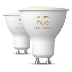 Philips Hue White ambiance GU10 - Spot connecté - (pack de 2) Philips Hue White ambiance GU10 - Spot connecté - (pack de 2)