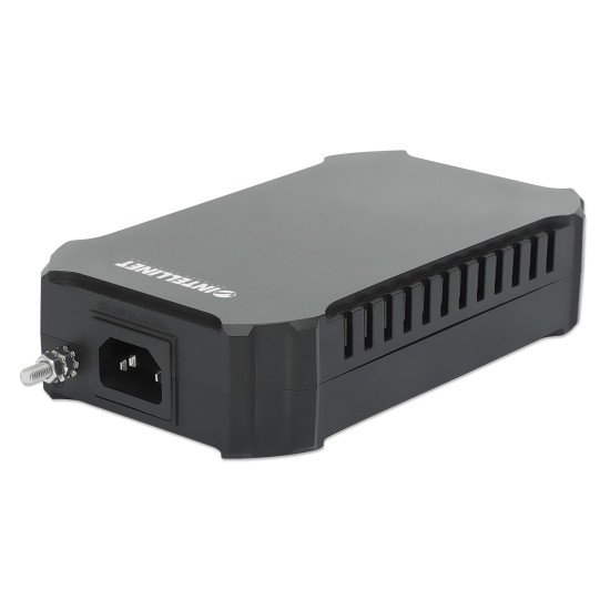 Intellinet Injecteur PoE++ 10G à 1 port 95 W, conforme IEEE 802.3bt (4PPoE), boîtier métallique, option de montage mural, Alimentation par Ethernet, Power Over Ethernet, garantie de 3 ans