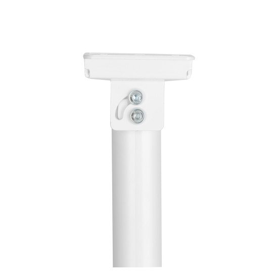 Manhattan Support de projecteur plafond, universel, Bras articulé, hauteur 745–1145 mm, charge max. 35 kg, blanc, rotation 360°, inclinaison ±20°, pivot ±8°