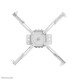 Neomounts CL25-550WH1 Support de plafond pour vidéoprojecteur - h74.5-114.5 cm - installation facile - orientable