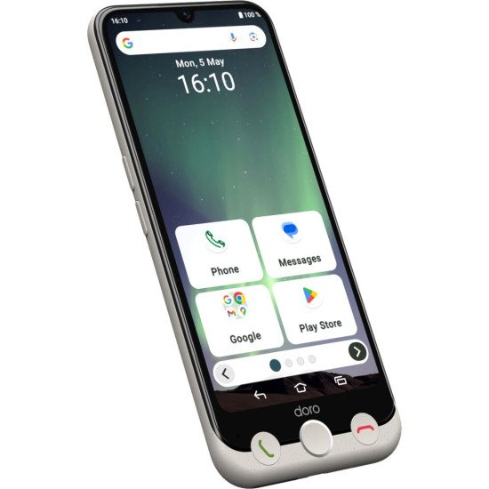 Doro Aurora A30 15,5 cm (6.1") Double SIM Android 14 4G USB Type-C 6 Go 128 Go 5000 mAh Blanc