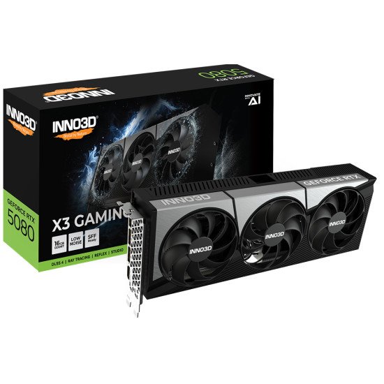Inno3D Gaming OC GeForce RTX 5080 X3 NVIDIA 16 Go GDDR7 Inno3D Gaming OC GeForce RTX 5080 X3 NVIDIA 16 Go GDDR7