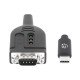 Manhattan Câble convertisseur USB-C vers série RS232/COM/DB9, 1 m, mâle à mâle, puce Prolific PL2303GT, noir, garantie 3 ans