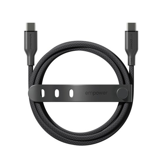 PanzerGlass empower by ® Racing 240W USB-C to USB-C Cable | USB 2.0 | 2M | Space Black câble USB Noir