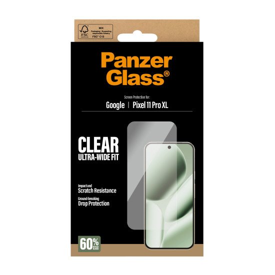 PanzerGlass ® Screen Protector Google Pixel 11 Pro XL | Ultra-Wide Fit Protection d'écran transparent 1 pièce(s)