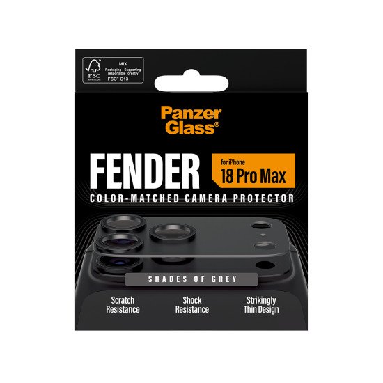 PanzerGlass ® Fender Camera Protector Shades of Grey iPhone 2026 Pro Max Protection d'écran transparent 1 pièce(s)