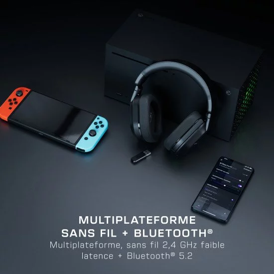 Turtle Beach Casque gaming amplifié multiplateforme sans fil Stealth 600 pour Xbox Series X|S, Xbox One, PC, Nintendo Switch et mobile - Bluetooth, 80 heures de batterie et microphone antibruit – Noir Turtle Beach Casque gaming amplifié multiplateforme sans fil Stealth 600 pour Xbox Series X|S, Xbox One, PC, Nintendo Switch et mobile - Bluetooth, 80 heures de batterie et microphone antibruit – Noir