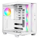 be quiet! Light Base 500 Blanc | Boîtier PC ARGB vitré, Mini ITX / Micro ATX / ATX, 4 ventilateurs Light Wings LX 120 mm