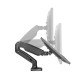 Manhattan Support de bureau pour TV/moniteurs (bras à ressort à Bras articulé), écrans 13" à 27", fixation à l'arrière par pince ou passe-câble, Compatibilité VESA : 75x75 et 100x100 mm (vérifiez les dimensions des quatre trous de fixation à l'a