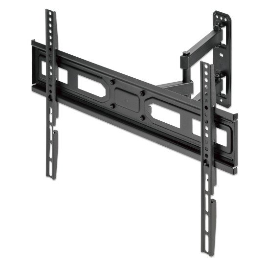 Manhattan Support mural pour TV/moniteurs (Bras articulé), écrans 32"–65", Compatibilité VESA : de 100x100 à 600x400 mm (vérifiez les dimensions des quatre trous de fixation à l'arrière), charge max. 35 kg, noir, garantie à vie