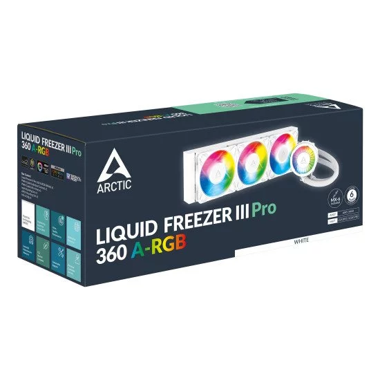 ARCTIC Liquid Freezer III Pro 360 A-RGB (White) Processeur Kit de refroidissement du liquide 12 cm Blanc 1 pièce(s) ARCTIC Liquid Freezer III Pro 360 A-RGB (White) Processeur Kit de refroidissement du liquide 12 cm Blanc 1 pièce(s)