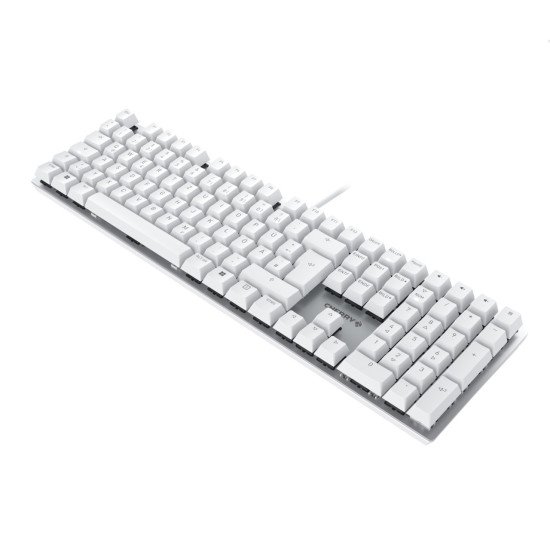 CHERRY KC 200 MX clavier USB QWERTZ Allemand Argent, Blanc