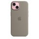 Apple Coque en silicone avec MagSafe pour iPhone 15 - Argile Apple Coque en silicone avec MagSafe pour iPhone 15 - Argile