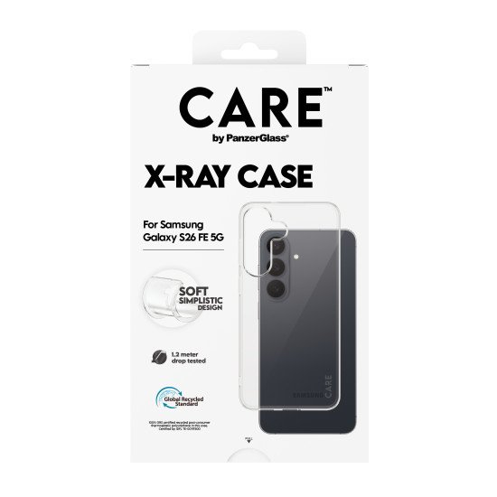 PanzerGlass CARE™ by ® X-Ray Case Case Samsung Galaxy S26 FE 5G coque de protection pour téléphones portables Housse Transparent