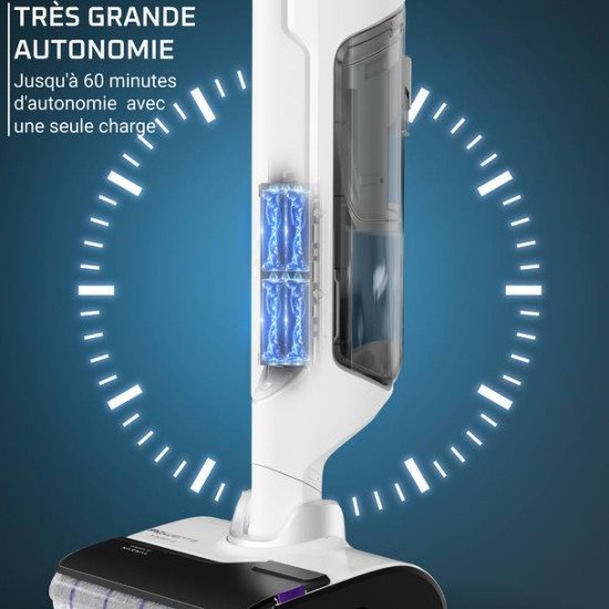 Rowenta X Clean 10 Aspirateur-balai 2 en 1 Batterie Sec&humide Sans sac 200 W Argent, Blanc Rowenta X Clean 10 Aspirateur-balai 2 en 1 Batterie Sec&humide Sans sac 200 W Argent, Blanc