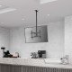 Manhattan Support plafond pour TV/moniteurs, pour écrans de 37" à 65", hauteur réglable 70–157 cm, Compatibilité VESA : de 200x200 à 600x400 mm (vérifiez les dimensions des quatre trous de fixation à l'arrière), charge max. 50 kg