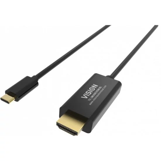 Vision TC 2MUSBCDP8K/BL câble DisplayPort 2 m USB Type-C Noir Vision TC 2MUSBCDP8K/BL câble DisplayPort 2 m USB Type-C Noir