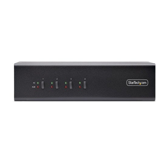 StarTech.com Switch KVM 4 Ports DisplayPort pour Deux Moniteurs, KVM 4K 60Hz, 2 Ports USB 5Gbps, 2 Ports USB 2.0 HID, Commutateur KVM avec Commutation par Touches et Boutons, Conforme TAA - Audio 3,5 mm, HDCP StarTech.com Switch KVM 4 Ports DisplayPort pour Deux Moniteurs, KVM 4K 60Hz, 2 Ports USB 5Gbps, 2 Ports USB 2.0 HID, Commutateur KVM avec Commutation par Touches et Boutons, Conforme TAA - Audio 3,5 mm, HDCP